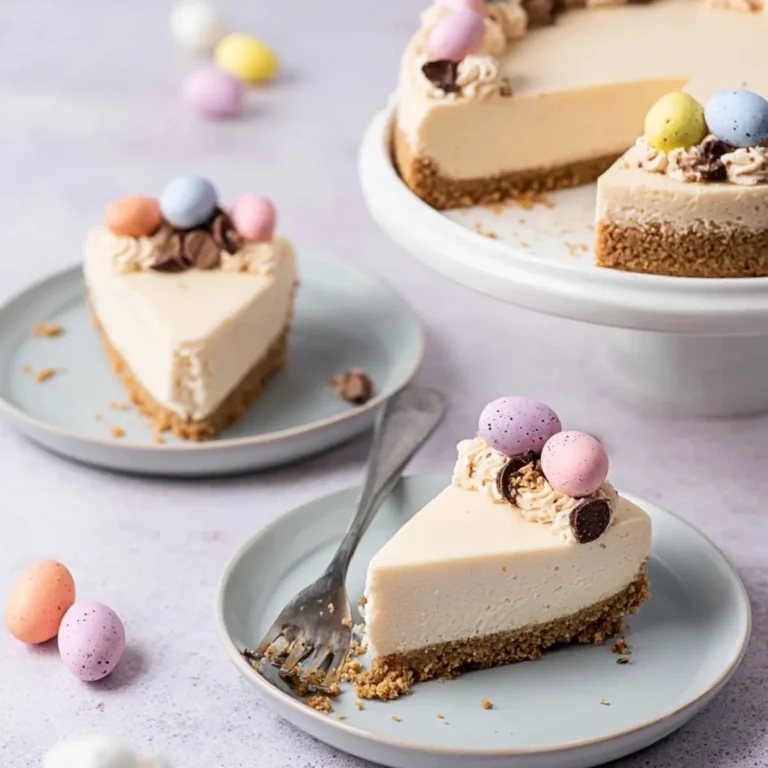 White Chocolate Mini Egg Easter Cheesecake